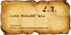 Leth Nikodémia névjegykártya